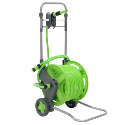vidaXL Carrete de manguera con ruedas 45+2 m