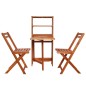vidaXL Juego de bistró plegable de 3 piezas madera maciza de acacia