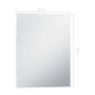 vidaXL Espejo de pared de baño con LED 50x60 cm vidaXL Espejo de pared de baño con LED 50x60 cm