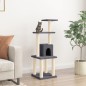 vidaXL Rascador para gatos con postes de sisal gris oscuro 105 cm