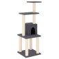 vidaXL Rascador para gatos con postes de sisal gris oscuro 105 cm