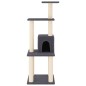 vidaXL Rascador para gatos con postes de sisal gris oscuro 105 cm