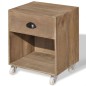 vidaXL Mesita de noche marrón 2 unidades madera maciza vidaXL Mesita de noche marrón 2 unidades madera maciza