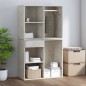 vidaXL Mueble vestidor madera contrachapada gris hormigón 80x40x65 cm vidaXL Mueble vestidor madera contrachapada gris hormigón 80x40x65 cm