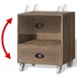 vidaXL Mesita de noche marrón 2 unidades madera maciza vidaXL Mesita de noche marrón 2 unidades madera maciza
