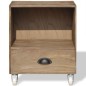 vidaXL Mesita de noche marrón 2 unidades madera maciza vidaXL Mesita de noche marrón 2 unidades madera maciza