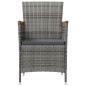 vidaXL Set comedor jardín 11 pzas cojines ratán sintético negro y gris vidaXL Set comedor jardín 11 pzas cojines ratán sintético negro y gris