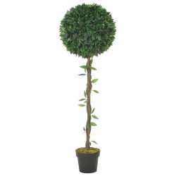 vidaXL Planta artificial árbol de laurel con macetero verde 130 cm 