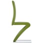 vidaXL Sillas de comedor forma de zigzag 2 uds cuero sintético verde vidaXL Sillas de comedor forma de zigzag 2 uds cuero sintético verde