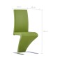 vidaXL Sillas de comedor forma de zigzag 2 uds cuero sintético verde vidaXL Sillas de comedor forma de zigzag 2 uds cuero sintético verde
