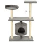 vidaXL Rascador para gatos con postes rascadores de sisal 95 cm gris