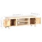 vidaXL Mueble para TV de madera maciza de acacia rugosa 120x30x40 cm vidaXL Mueble para TV de madera maciza de acacia rugosa 120x30x40 cm