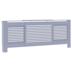 vidaXL Cubierta para radiador MDF gris 205 cm
