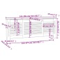 vidaXL Cubierta para radiador MDF gris 205 cm vidaXL Cubierta para radiador MDF gris 205 cm