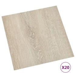 vidaXL Tarimas autoadhesivas 20 unidades PVC 1,86 m² beige