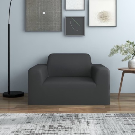 vidaXL Funda elástica para sillón poliéster jersey antracita