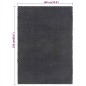 vidaXL Alfombra rectangular algodón antracita 180x250 cm vidaXL Alfombra rectangular algodón antracita 180x250 cm