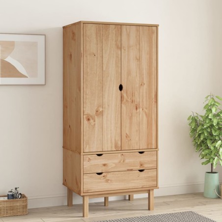 vidaXL Armario OTTA madera maciza pino 76,5x53x172 cm