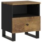 vidaXL Mesita de noche madera maciza mango y madera contrachapada vidaXL Mesita de noche madera maciza mango y madera contrachapada