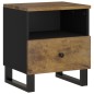 vidaXL Mesita de noche madera maciza mango y madera contrachapada vidaXL Mesita de noche madera maciza mango y madera contrachapada