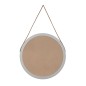 vidaXL Espejo de pared con correa plateado Ø55 cm vidaXL Espejo de pared con correa plateado Ø55 cm
