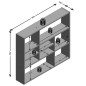 FMD Estantería de pared con 9 compartimentos color roble FMD Estantería de pared con 9 compartimentos color roble