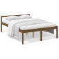 vidaXL Cama para personas mayores madera maciza pino marrón 140x190 cm vidaXL Cama para personas mayores madera maciza pino marrón 140x190 cm