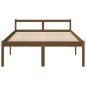 vidaXL Cama para personas mayores madera maciza pino marrón 140x190 cm vidaXL Cama para personas mayores madera maciza pino marrón 140x190 cm