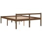 vidaXL Cama para personas mayores madera maciza pino marrón 140x190 cm vidaXL Cama para personas mayores madera maciza pino marrón 140x190 cm