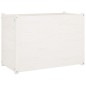 vidaXL Jardinera de madera maciza de pino blanco 100x50x70 cm vidaXL Jardinera de madera maciza de pino blanco 100x50x70 cm