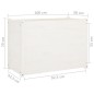 vidaXL Jardinera de madera maciza de pino blanco 100x50x70 cm vidaXL Jardinera de madera maciza de pino blanco 100x50x70 cm