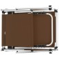 vidaXL Tumbona plegable con toldo aluminio y textilene marrón vidaXL Tumbona plegable con toldo aluminio y textilene marrón
