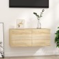 vidaXL Armario de pared madera contrachapada roble Sonoma 80x35x36,5cm vidaXL Armario de pared madera contrachapada roble Sonoma 80x35x36,5cm