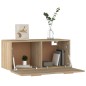 vidaXL Armario de pared madera contrachapada roble Sonoma 80x35x36,5cm vidaXL Armario de pared madera contrachapada roble Sonoma 80x35x36,5cm