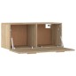 vidaXL Armario de pared madera contrachapada roble Sonoma 80x35x36,5cm vidaXL Armario de pared madera contrachapada roble Sonoma 80x35x36,5cm