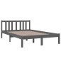 vidaXL Estructura de cama madera maciza gris 120x200 cm vidaXL Estructura de cama madera maciza gris 120x200 cm