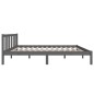 vidaXL Estructura de cama madera maciza gris 120x200 cm vidaXL Estructura de cama madera maciza gris 120x200 cm