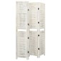 vidaXL Biombo de 4 paneles madera blanco envejecido 140x165 cm
