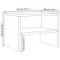 vidaXL Mesita de noche madera contrachapada roble ahumado 40x30x30 cm vidaXL Mesita de noche madera contrachapada roble ahumado 40x30x30 cm