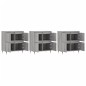 vidaXL Aparadores 3 uds madera contrachapada gris Sonoma vidaXL Aparadores 3 uds madera contrachapada gris Sonoma