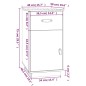 vidaXL Armario de escritorio madera maciza de pino gris 40x50x75 cm vidaXL Armario de escritorio madera maciza de pino gris 40x50x75 cm