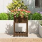 vidaXL Jardinera de madera maciza de pino marrón 54x54x81 cm vidaXL Jardinera de madera maciza de pino marrón 54x54x81 cm