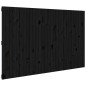 vidaXL Cabecero de cama pared madera maciza pino negro 185x3x110 cm vidaXL Cabecero de cama pared madera maciza pino negro 185x3x110 cm