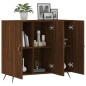 vidaXL Aparador de madera de ingeniería marrón roble 90x34x80 cm vidaXL Aparador de madera de ingeniería marrón roble 90x34x80 cm