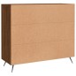 vidaXL Aparador de madera de ingeniería marrón roble 90x34x80 cm vidaXL Aparador de madera de ingeniería marrón roble 90x34x80 cm