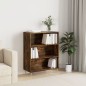 vidaXL Estantería madera de ingeniería roble ahumado 69,5x32,5x90 cm vidaXL Estantería madera de ingeniería roble ahumado 69,5x32,5x90 cm