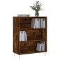 vidaXL Estantería madera de ingeniería roble ahumado 69,5x32,5x90 cm vidaXL Estantería madera de ingeniería roble ahumado 69,5x32,5x90 cm