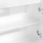 vidaXL Armario de baño con espejo MDF blanco brillante 80x15x60 cm vidaXL Armario de baño con espejo MDF blanco brillante 80x15x60 cm