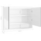 vidaXL Armario de baño con espejo MDF blanco brillante 80x15x60 cm vidaXL Armario de baño con espejo MDF blanco brillante 80x15x60 cm