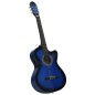 vidaXL Guitarra clásica occidental con ecualizador y 6 cuerdas azul vidaXL Guitarra clásica occidental con ecualizador y 6 cuerdas azul